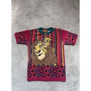 Super Rare Vintage Disney Lion King Shirt 90s Print Simba Mufasa Clean Toddler